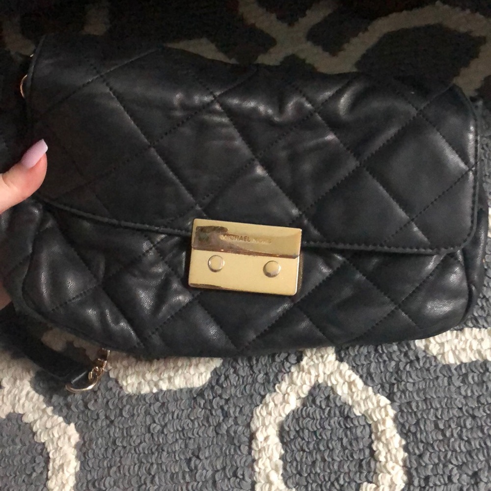 Micahel Kors Black Sloan Quilted Leather Purse